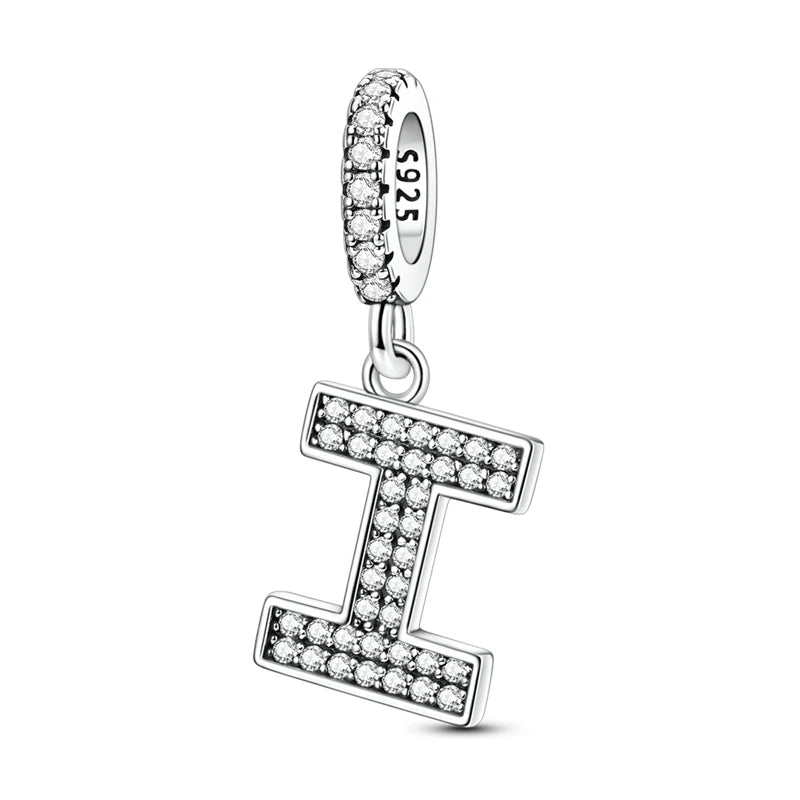 New 26 A–Z Letter Charms Beads 925 Sterling Silver | Alphabet Pendant Fit Original Bracelet Women Jewelry Gift