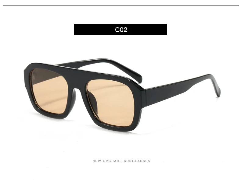 Classic Rectangular Large Frame Sunglasses – Women Fashion New Retro Sun Glasses | INS Eyeglasses Men Unisex
