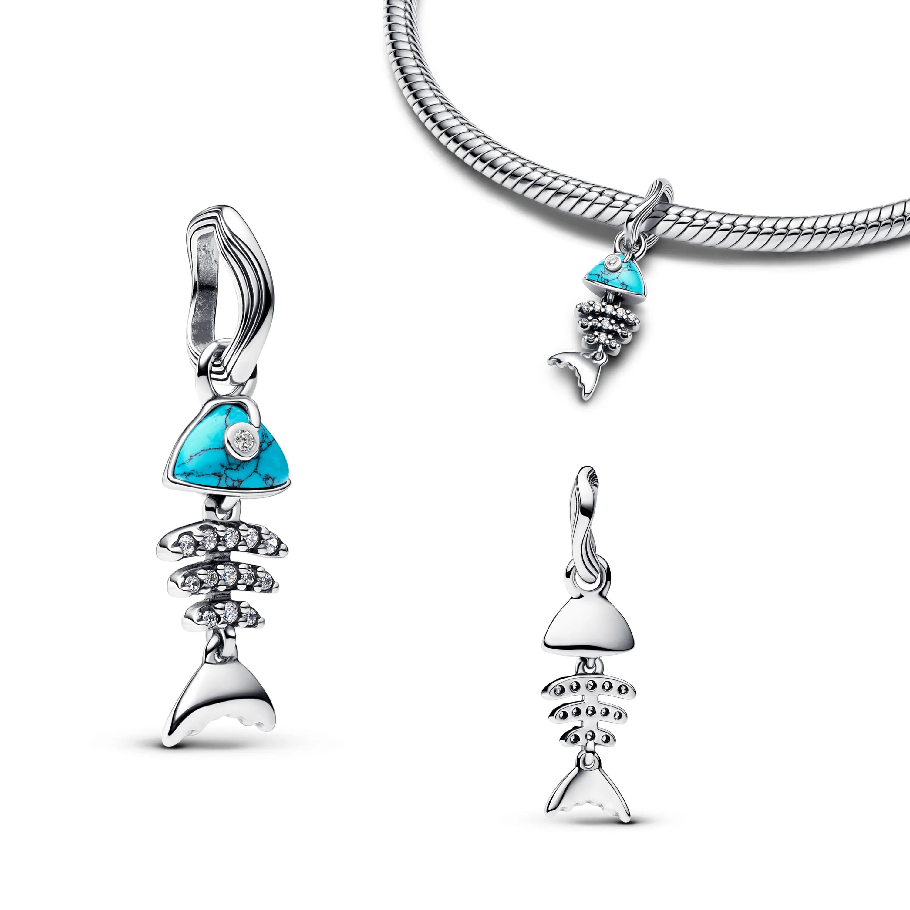 2025 Ocean Blue Series 925 Sterling Silver Sailing Boat Dolphin Seahorse Charms | Ocean-Themed Bracelet Beads for Women Jewelry