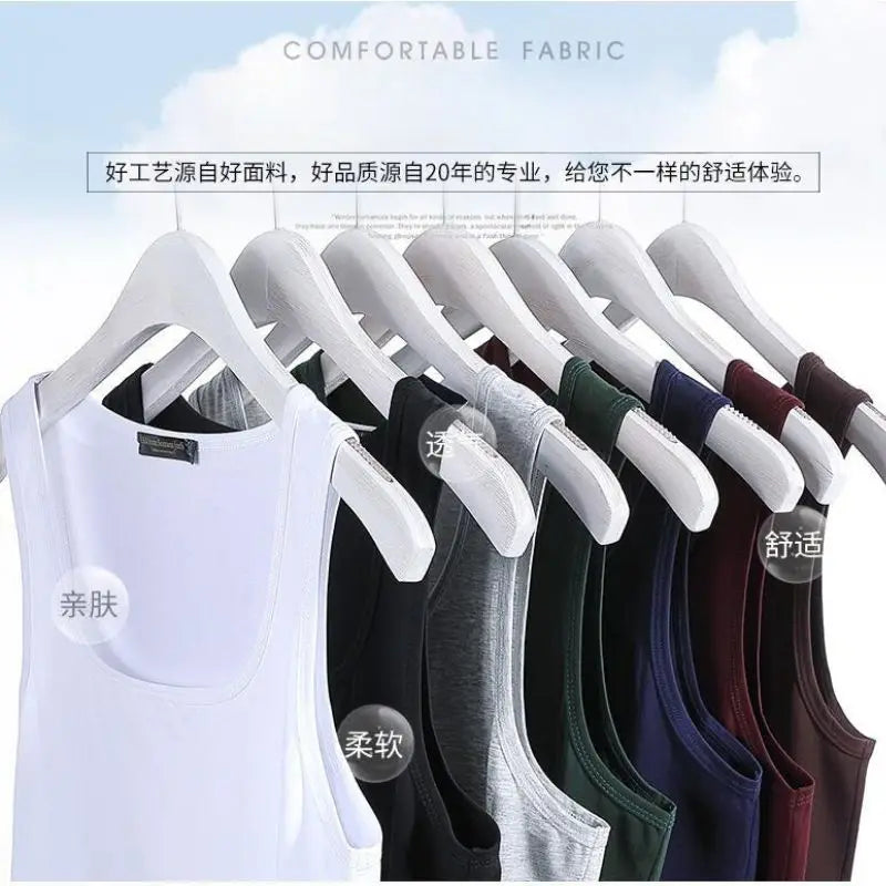Solid Square Neck Tank Tops | Men & Women Black, White & Gray Fitness Singlets