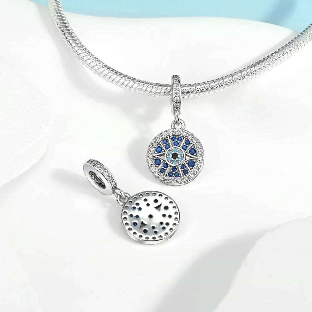 2025 New 925 Sterling Silver All-Seeing Eye Hamsa Hand Charm | Fits Pandora Bracelet & Women’s DIY Jewelry