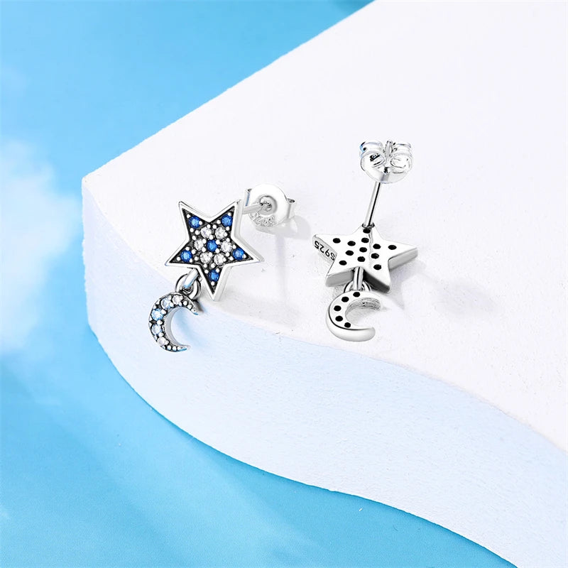 Luxury 925 Sterling Silver Ocean Mermaid Earrings | Pave CZ Fine Jewelry for Women