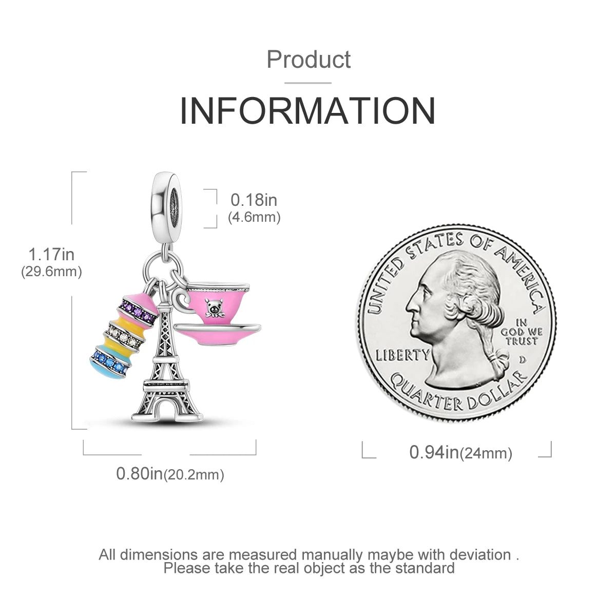 925 Sterling Silver Golden London Big Ben Charm Pendant | Travel Series Bead for Women DIY Bracelet Jewelry Gift