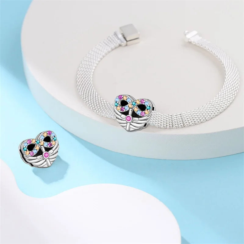 925 Sterling Silver Beaded Flat Pendant | Fantasy Original 3mm Beads for Women’s Bracelet Fine Jewelry