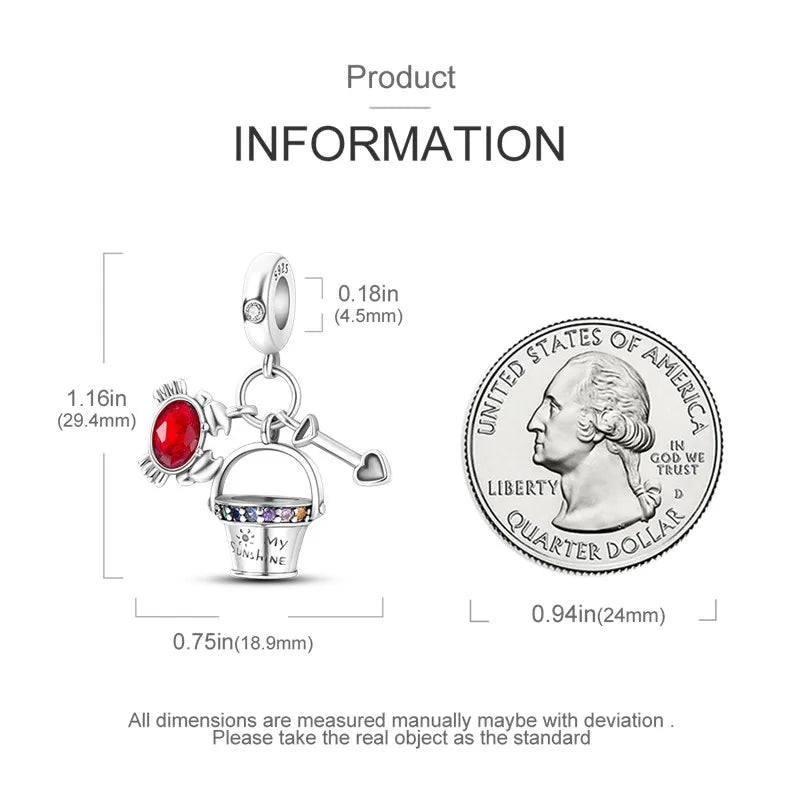 925 Sterling Silver Funny Playable Charms Beads | Smart Watch Tarot Bike Travel Dangle Fit Pandora Bracelet DIY Jewelry