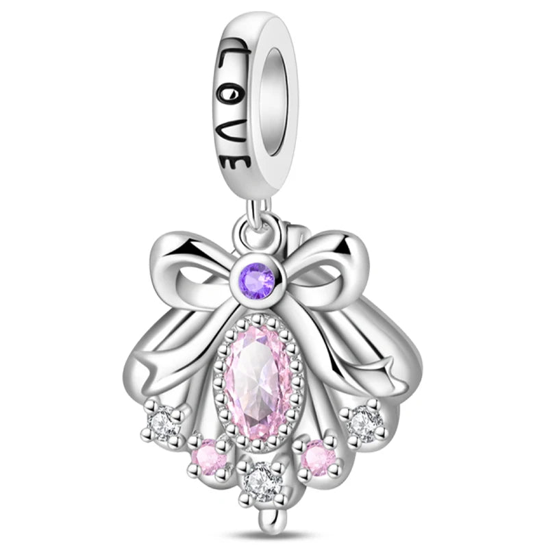 Original 925 Sterling Silver Luminous Lantern & Magic Cat Charm Bead | Glowing Angel Jungle Pendant for Bracelet Jewelry