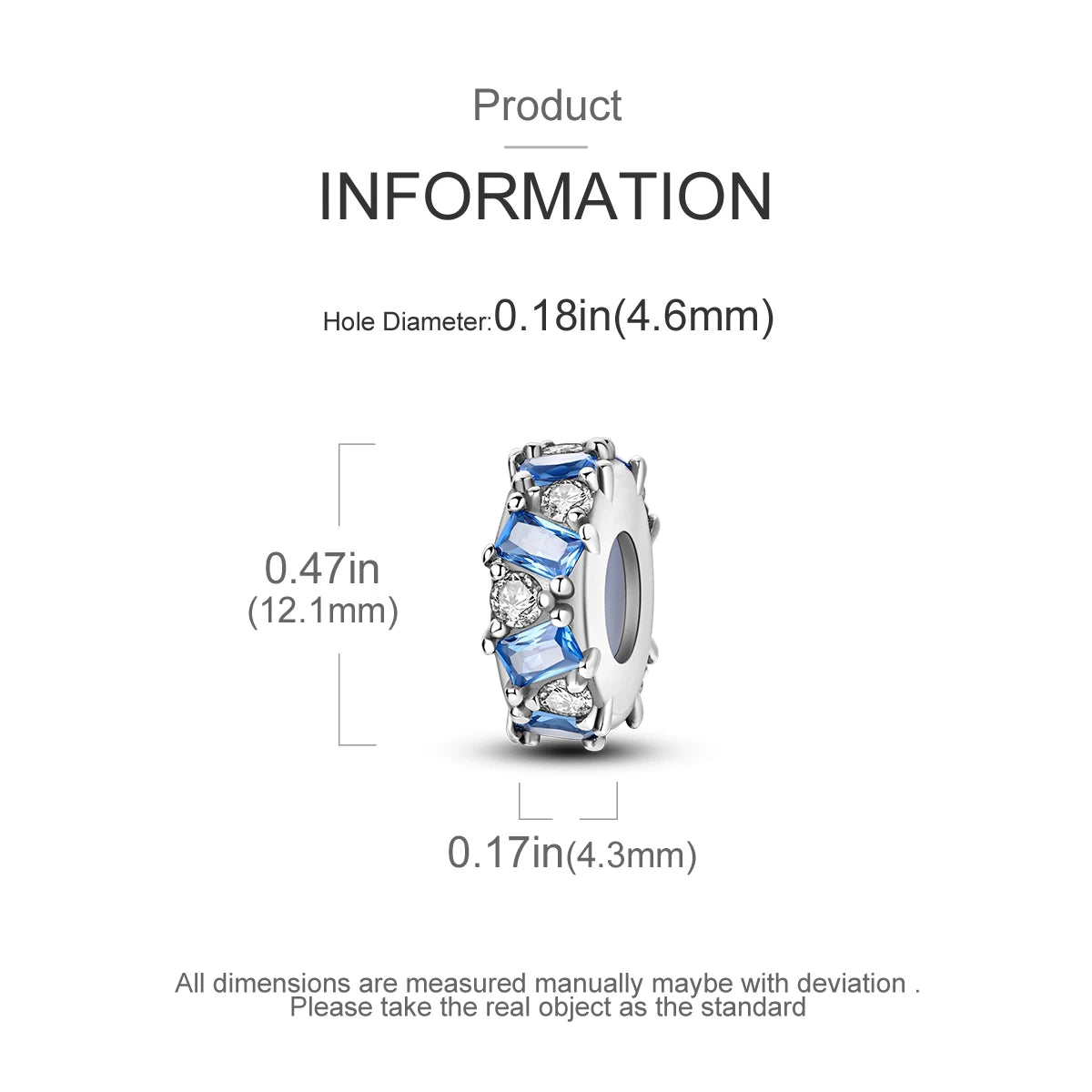 Original 925 Sterling Silver Stopper Bead Clip Charm | Fits Bangle Bracelet DIY Jewelry