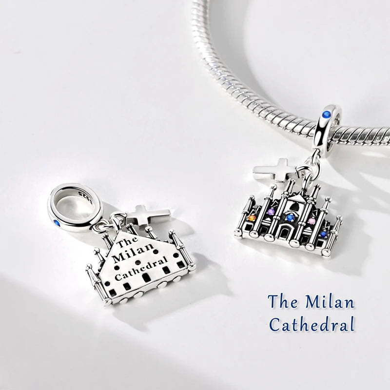 925 Sterling Silver Travel Charms | London Big Ben Eiffel Tower Bead