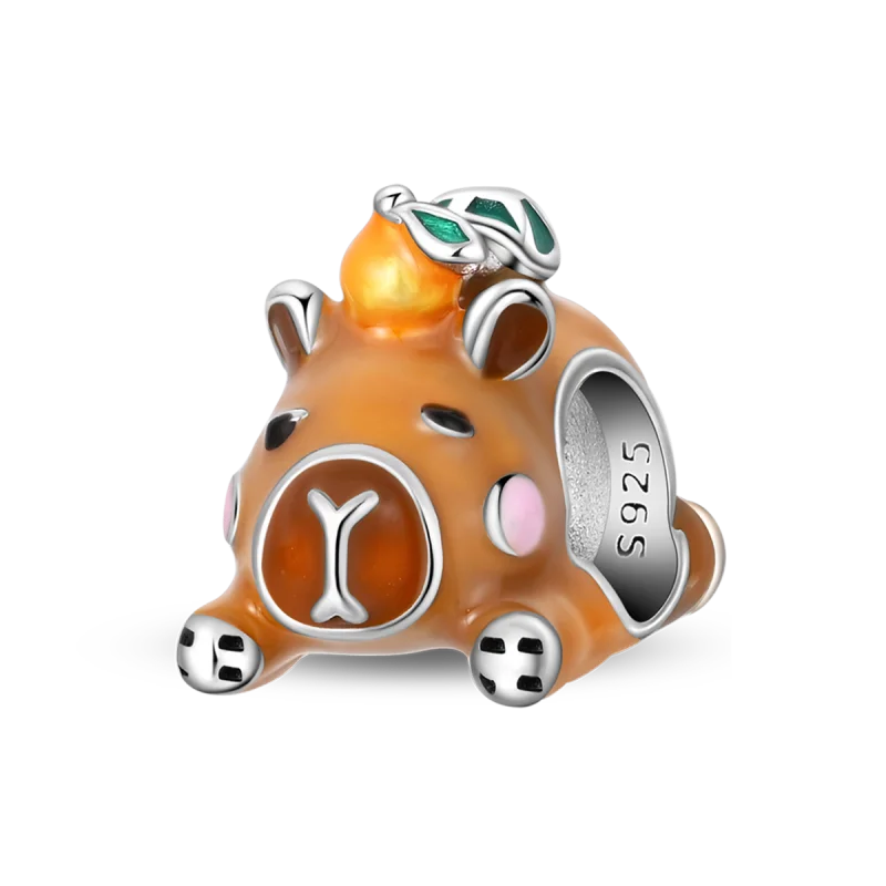 New Original 925 Sterling Silver Animal Charms | Cute Capybara, Elephant & Cat Beads for Bracelets DIY Jewelry