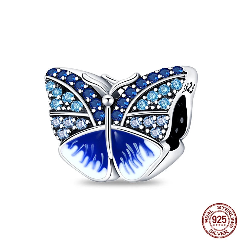 Fashion 925 Sterling Silver Colorful Butterfly Dragonfly Hummingbird Charms – Spring Series Beads Fit 925 DIY Bracelet