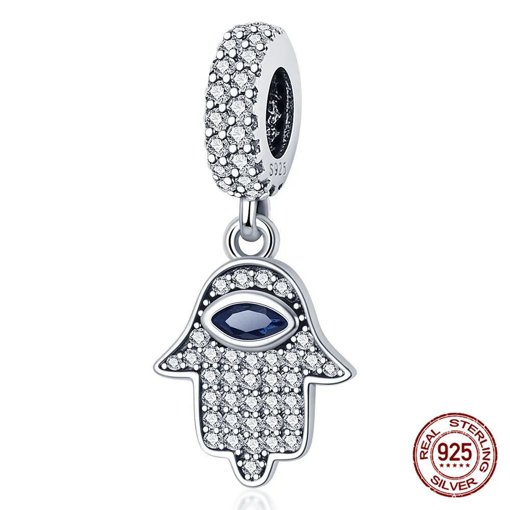 925 Sterling Silver Blue Zircon Evil Eye Charm | Original Devil Eye Series Bead Fits Pandora Bracelet – Women’s DIY Jewelry Gift