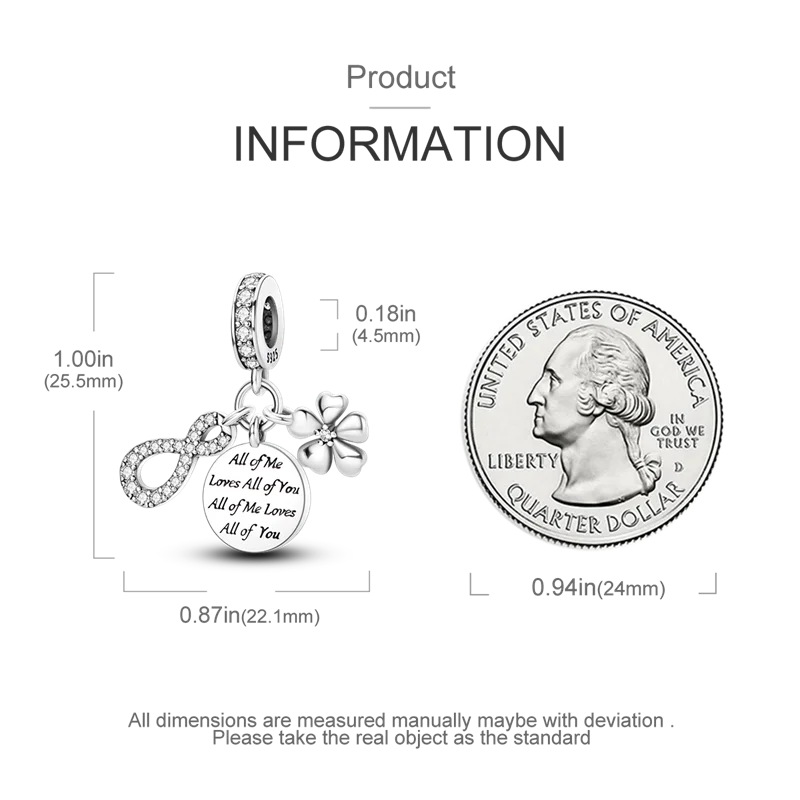 925 Sterling Silver Star, Moon & Heart Safety Chain | CZ Beads Angel Wing Charm for Original Bracelet DIY Jewelry