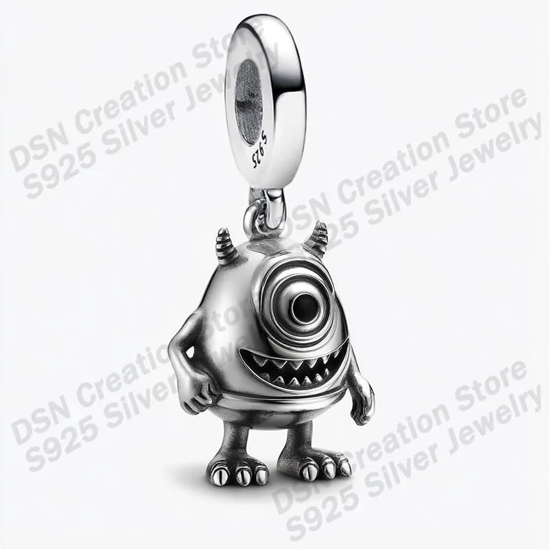 925 Sterling Silver Disney Charms | Stitch, Mickey & Cheshire Cat Beads for Original Bracelet Halloween Jewelry Gift