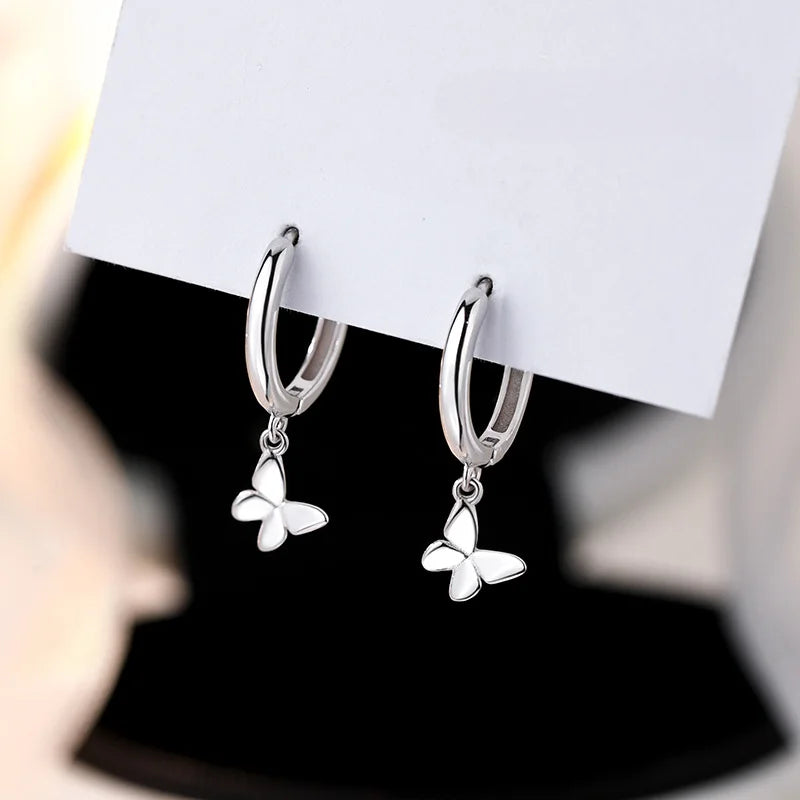 925 Sterling Silver Vintage Butterfly Earrings for Women – Trendy Hypoallergenic Party Jewelry Gift
