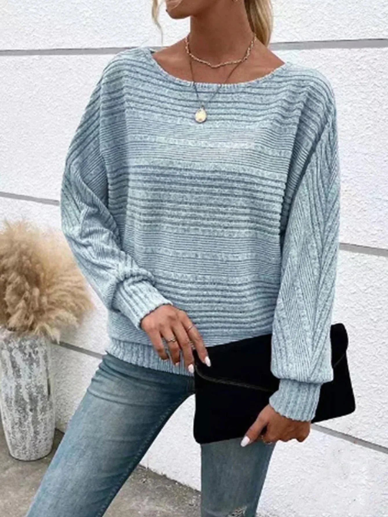 Women’s Solid Color Long Sleeve T-Shirt | Casual Round Neck Autumn Daily Top