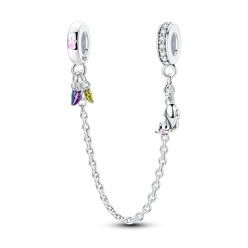 925 Sterling Silver Colorful CZ Zircon Dangle Charm | 2025 New Fashion Bead | Fits Pandora Bracelet | DIY Jewelry Gift