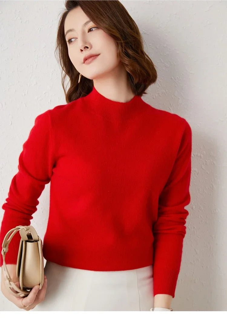 2025 Thick Warm Turtleneck Sweater for Women | Loose Fit Knitted Pullover | Autumn Winter Solid Color Jumper