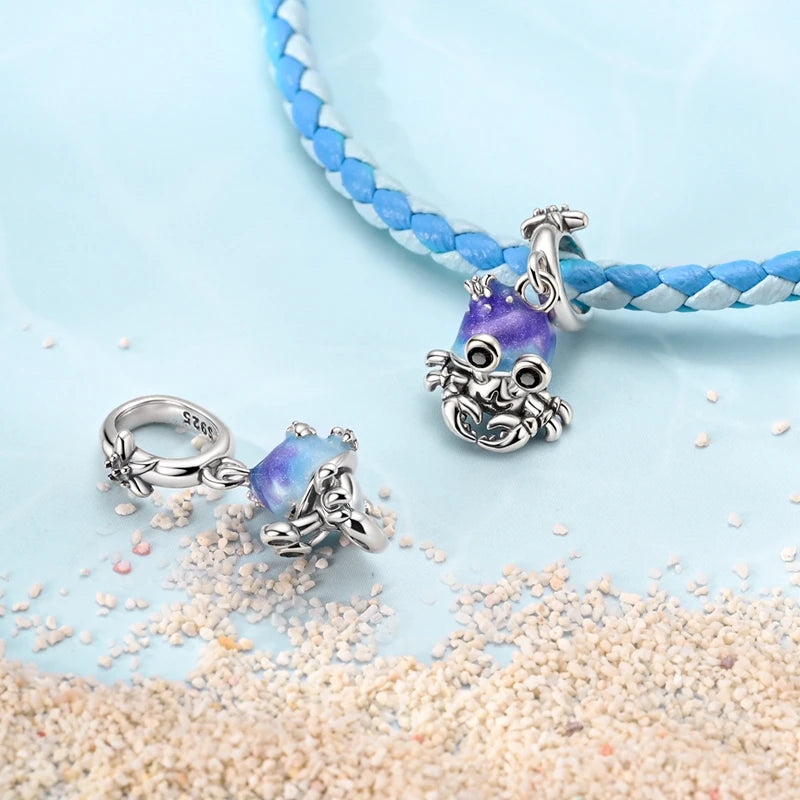 New Summer Ocean Silver Plated Sea Turtle & Starfish Shell Charm | DIY Bracelet Jewelry for Women