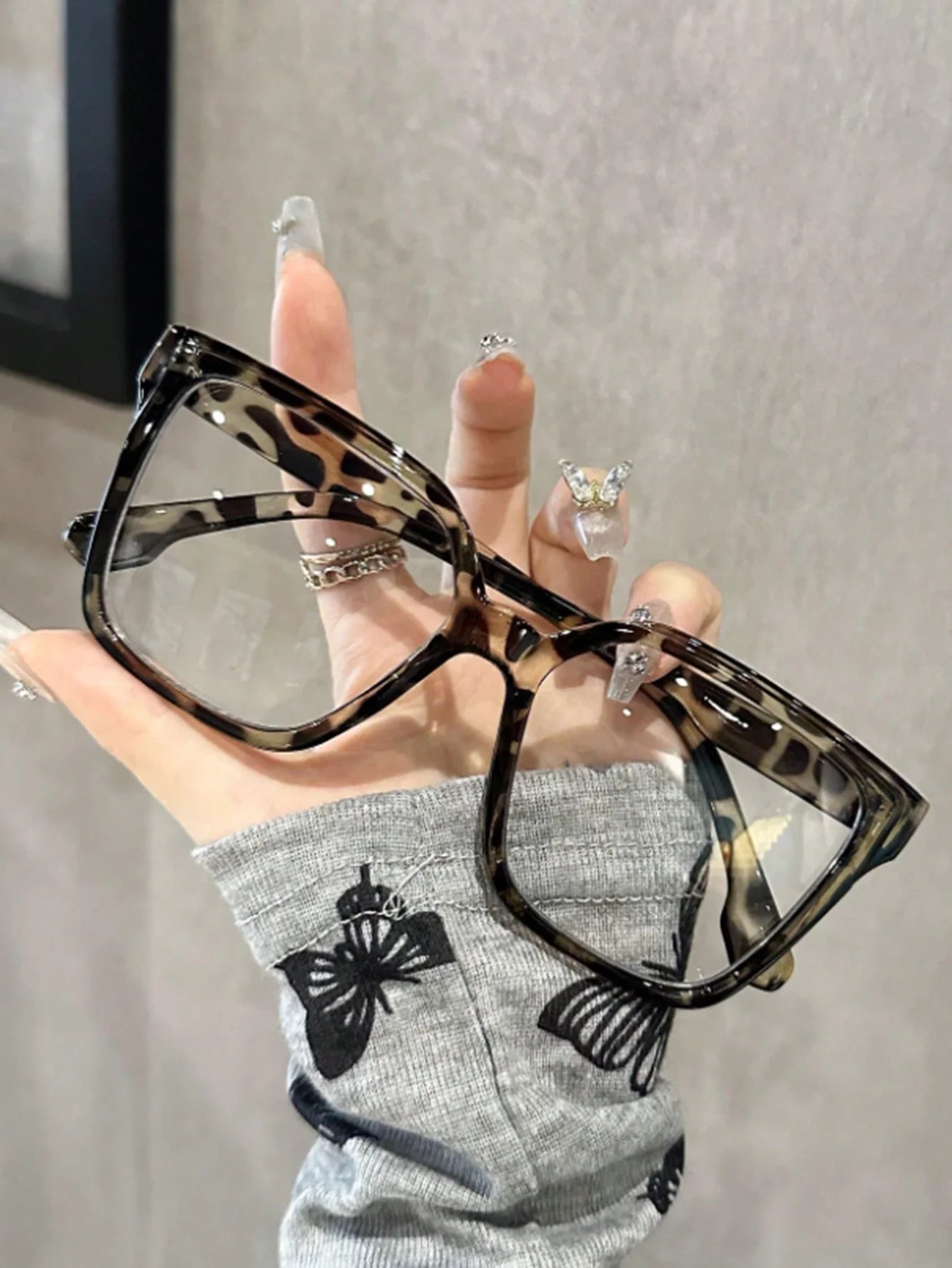 1Pc/2Pcs/3Pcs/4Pcs Elegant Geometric Glasses – Simple & Stylish Transparent Lenses | Daily Office & Reading Eyewear