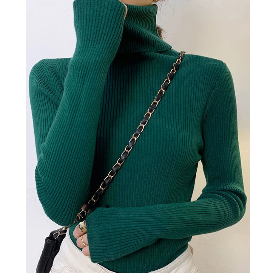 Heliar Women’s Fall Turtleneck Sweater – Soft Knitted Cashmere Pullover, Basic Warm Jumper for Autumn Winter 2024