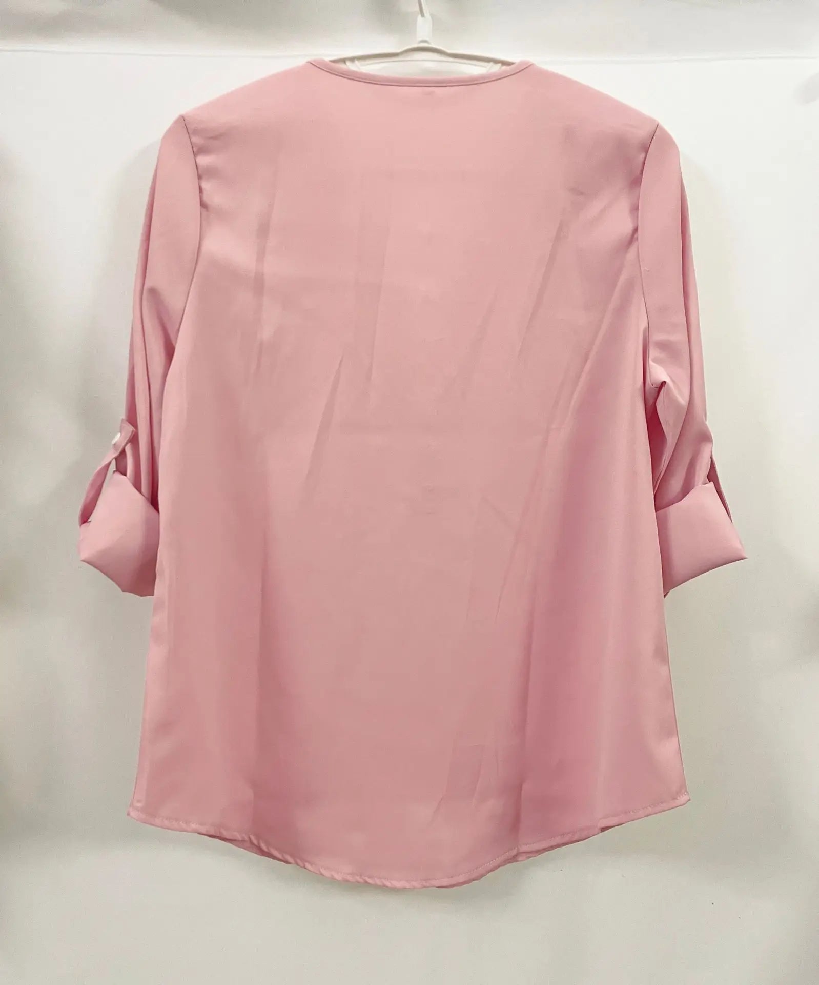 Summer Women’s Chiffon Blouse | Deep V-Neck Zipper Tops | Casual Loose Long Sleeve Plus Size Shirt