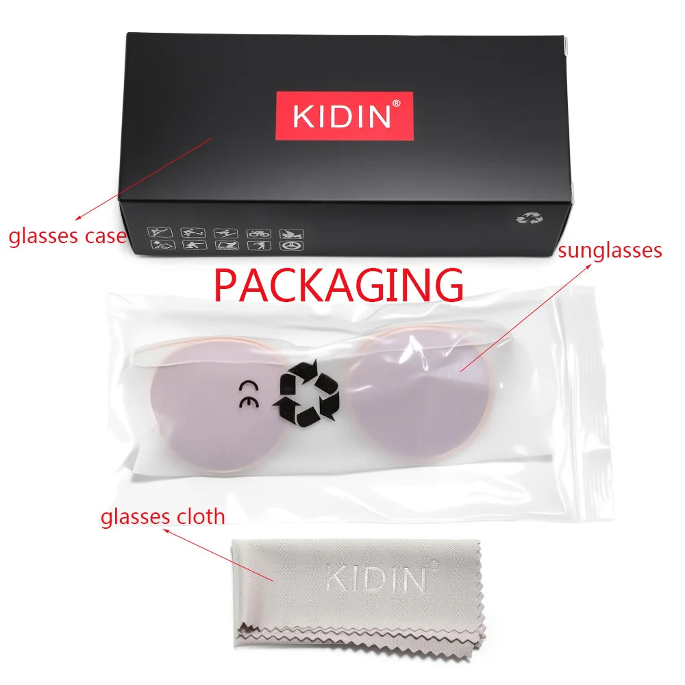 Fashion New Flat Mirror Sunglasses – Women High-End & Men Driving UV400 Metal Square Myopia Glasses