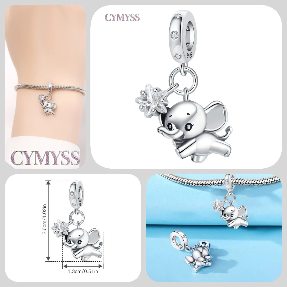 Hot Sale 925 Sterling Silver Dog & Cat Pet Charms | Cute Animal Pendant for Women Bracelet & Necklace DIY Jewelry Gift