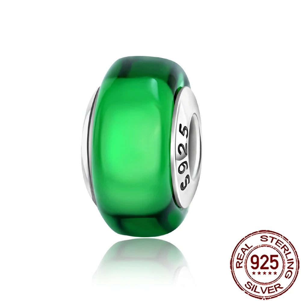 2025 New 925 Sterling Silver Colorful Murano Glass Beads | Fit Original Pandora Bracelet & Necklace DIY Jewelry