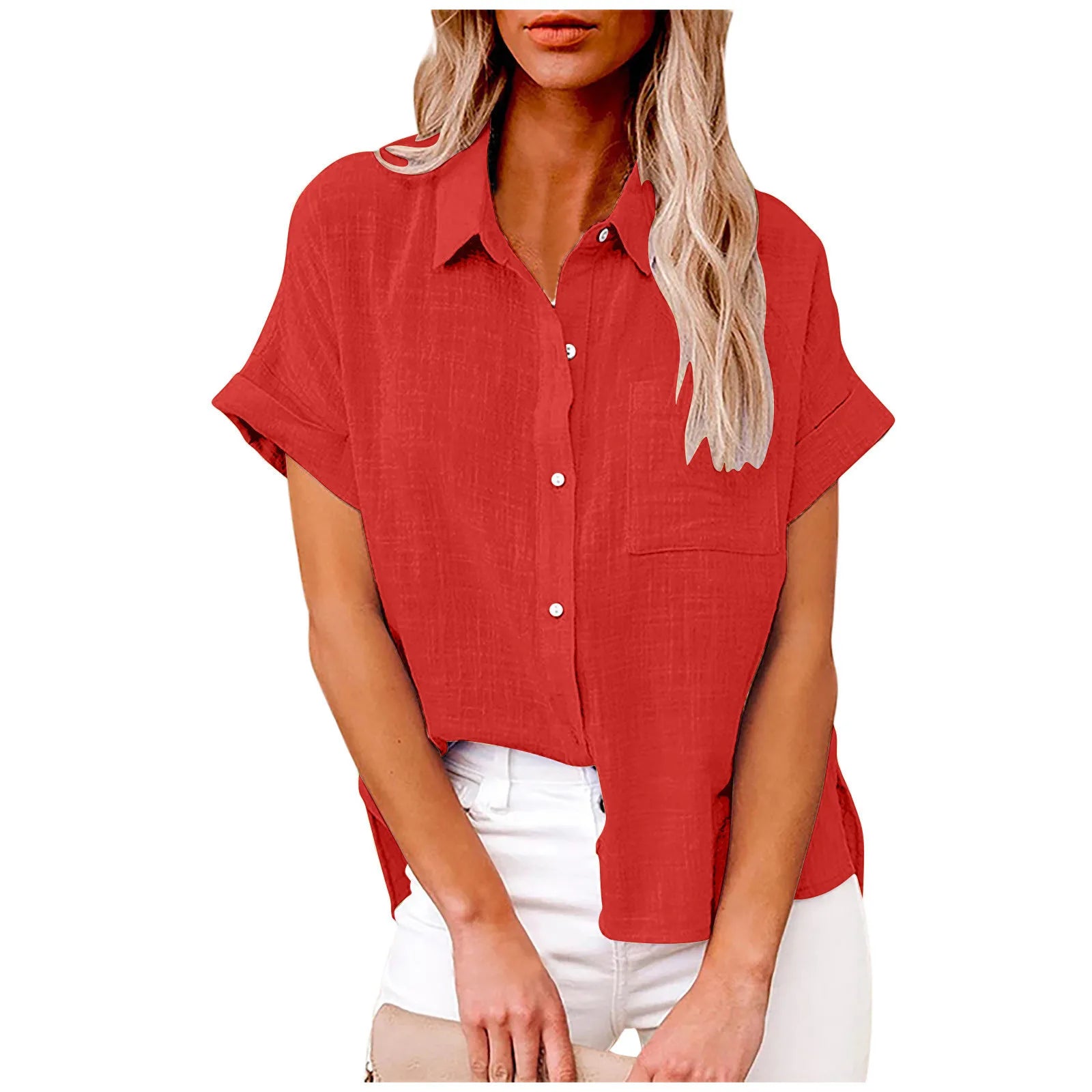 Women’s Cotton Linen T-Shirt | Summer Loose Fit Top | Casual Streetwear Blouse for Ladies