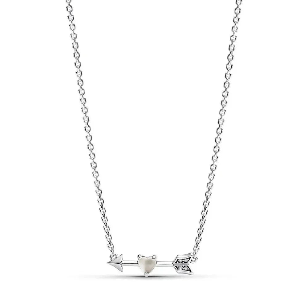 Colorful Heart-Shaped 925 Sterling Silver Pendant Necklace – Lover’s Holiday Jewelry