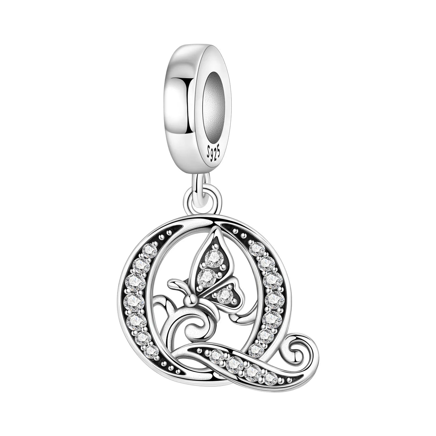 Original S925 Sterling Silver Butterfly & A-Z Letter Beads – DIY Bracelet & Necklace Jewelry