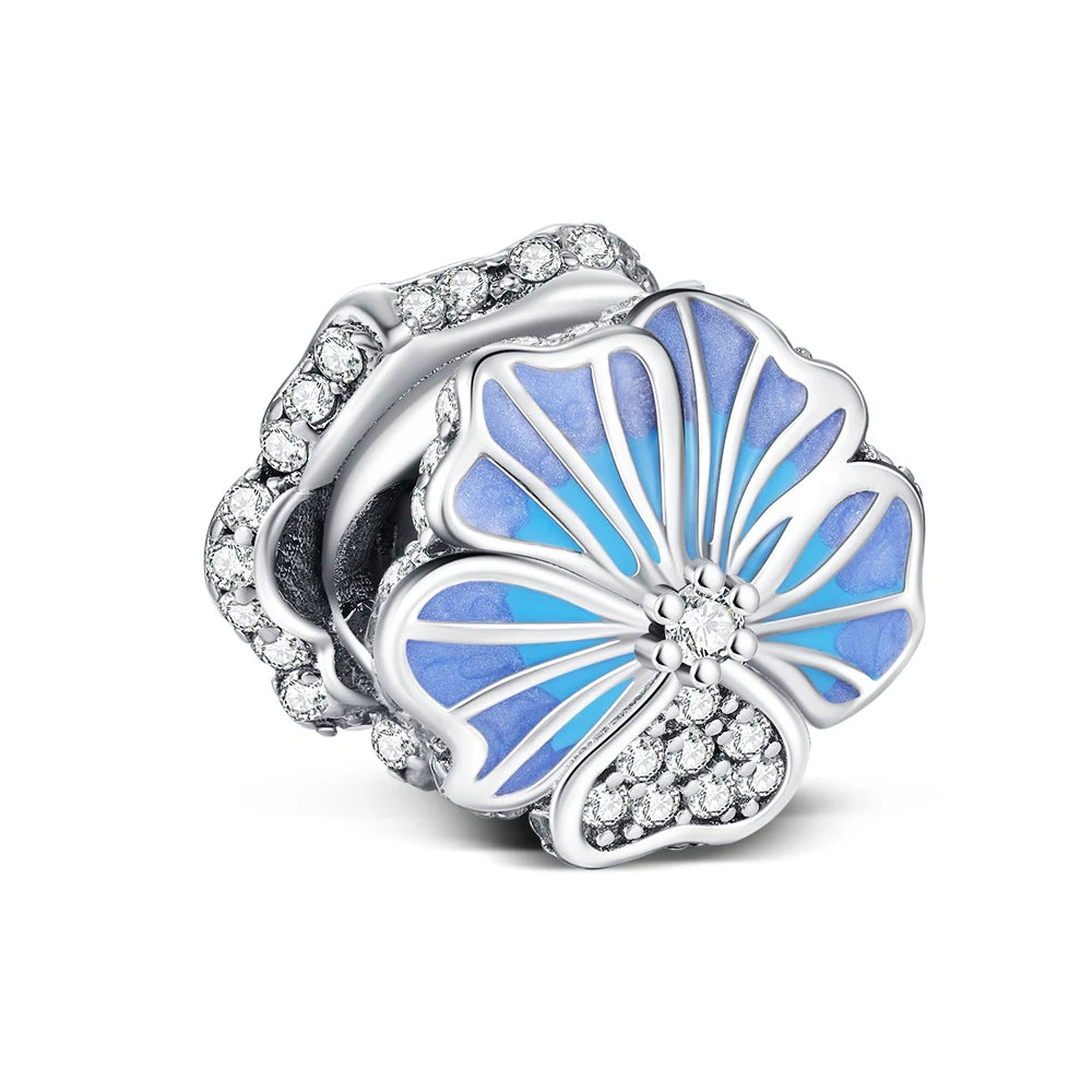 925 Sterling Silver Lotus Charm Bead | Fit Pandora Bracelet DIY Women’s Fashion Jewelry