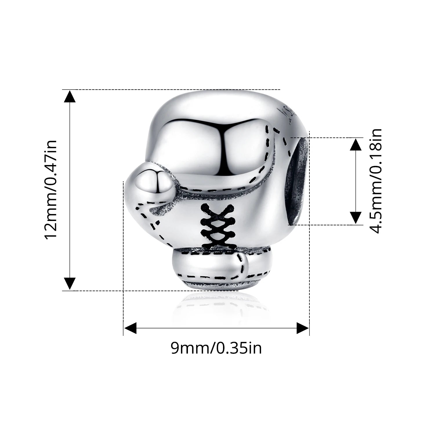 BISAER 925 Sterling Silver Ball Series Charms – Football, Volleyball, Tennis & Basketball Beads Fit Pandora Bracelet DIY Jewelry