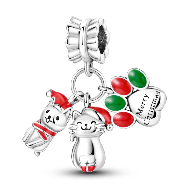 2025 Original 925 Sterling Silver Christmas & Halloween Charms | Santa Claus Snowman Beads Fit Bracelet Pendant Jewelry Gift
