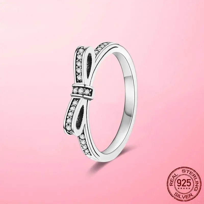 925 Sterling Silver Cocktail Ring Set for Women | CZ Zircon Pave Bridal Wedding & Engagement Jewelry