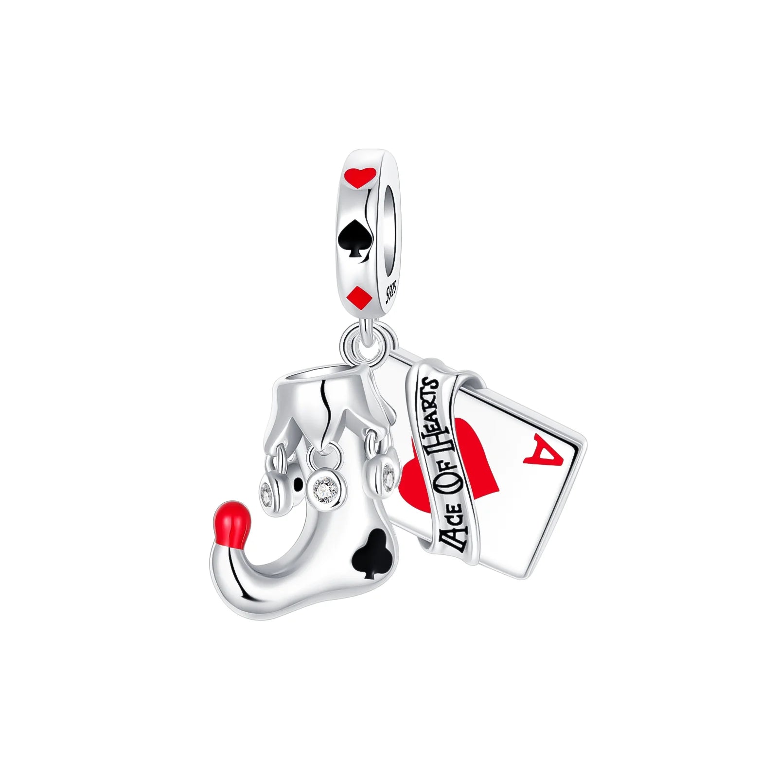 925 Sterling Silver Red Heart Charms | Apple, Rose & Gift Box Beads Fit Original Bracelet Necklace Women Jewelry