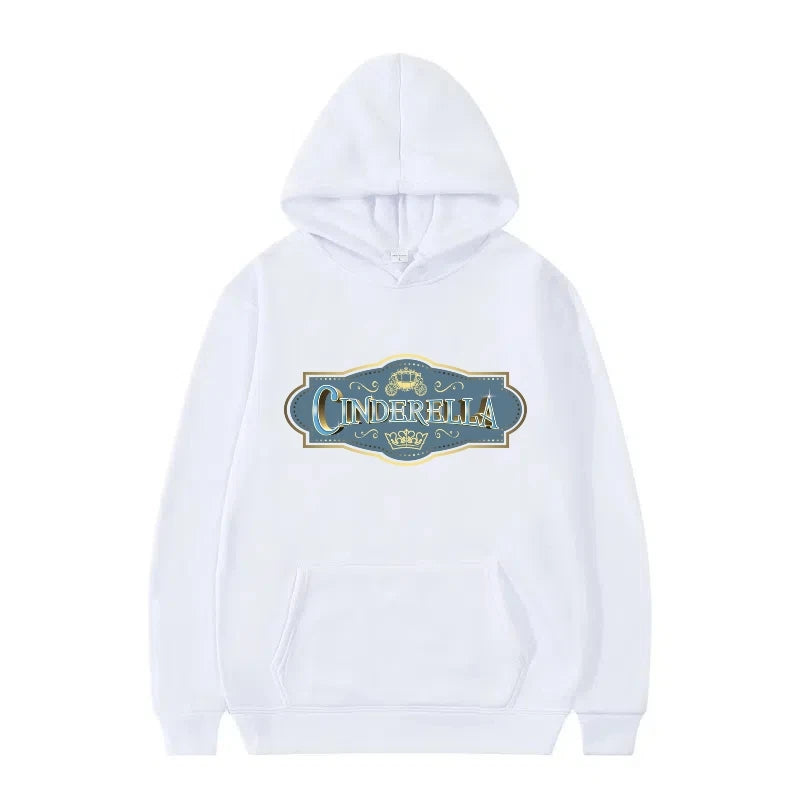 Disney Princess Graphic Hoodie | Y2K Sweet Style Long Sleeve Sweatshirt with Pockets for Women