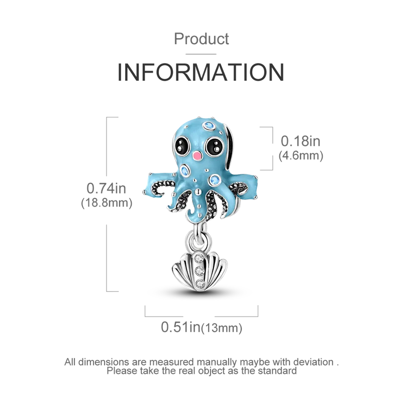 925 Sterling Silver Summer Ocean Collection Charms | Dangle Beads for Women Lover DIY Fine Jewelry Gift