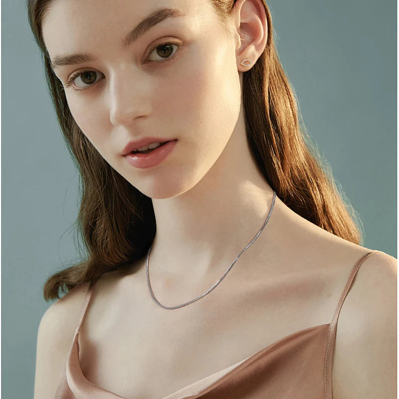 ORSA JEWELS Genuine 925 Sterling Silver Chopin Chain Necklace | Minimalist Unisex Chain 40–60cm SC53