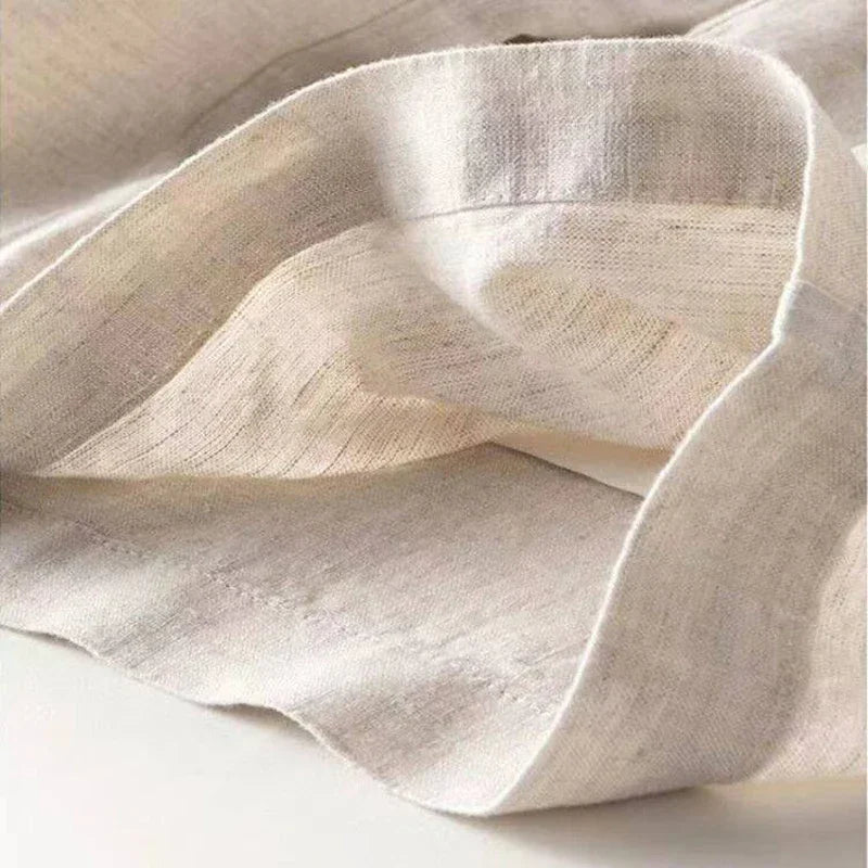 Women’s Summer Baggy Cotton Linen Pants | High Waist White Wide Leg Casual Trousers