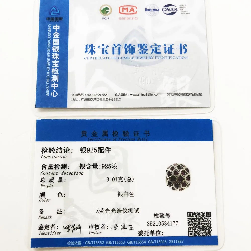 925 Sterling Silver Red Fish Bead Charm – Jewelry Accessory for Women