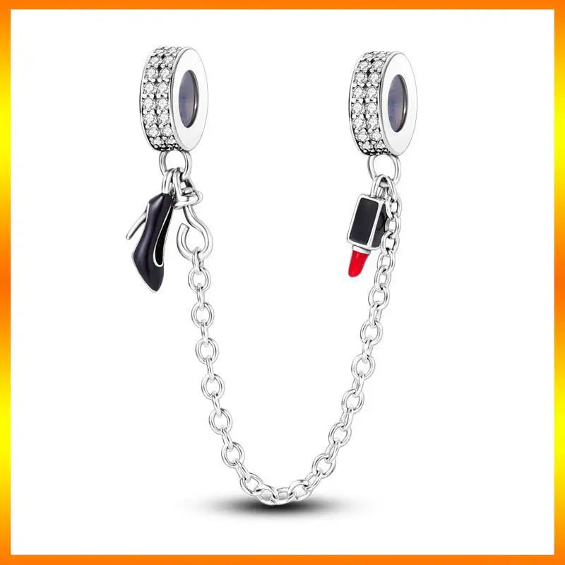 Star Moon & Evil Eye Chain Charm 🌙💙 925 Silver Bracelet Bead Women