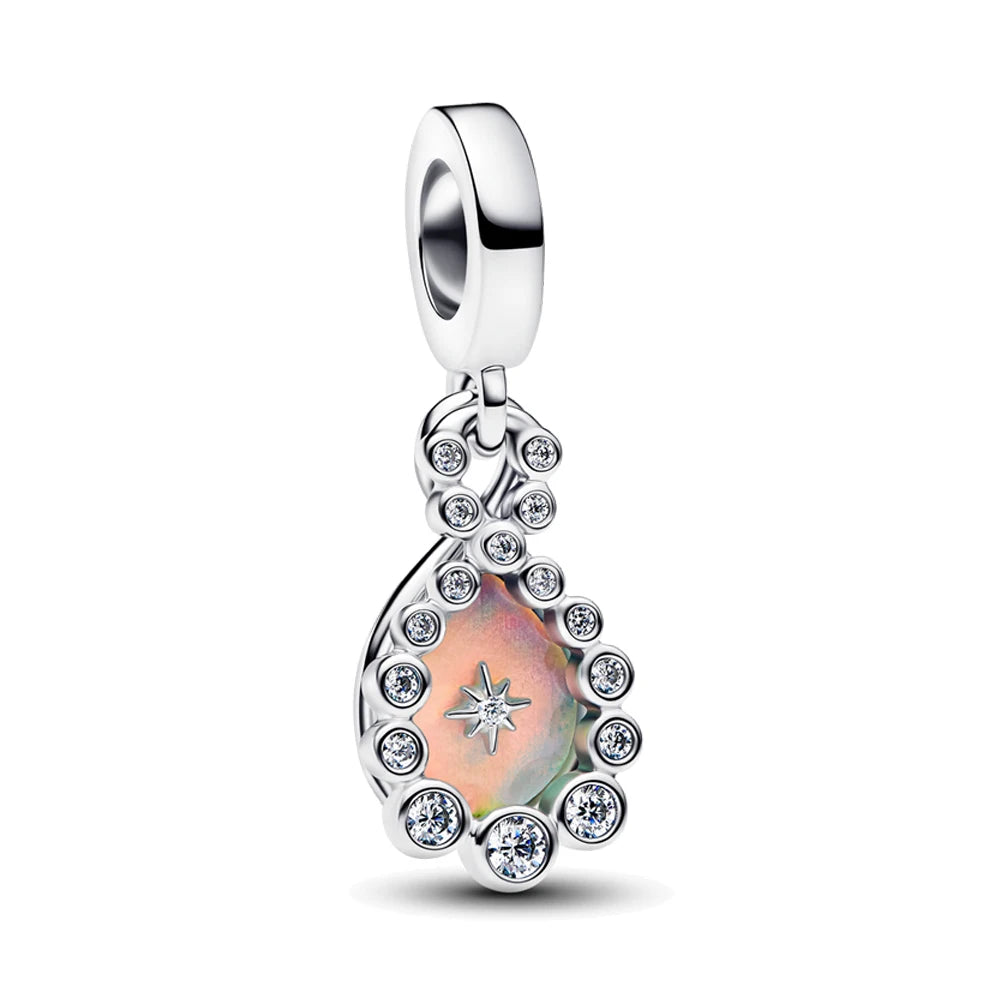 Sparkling Christmas Butterfly Bell Moon Charms | 925 Silver Beads Fit Original Pan Bracelet | DIY Women Jewelry New Year Gift