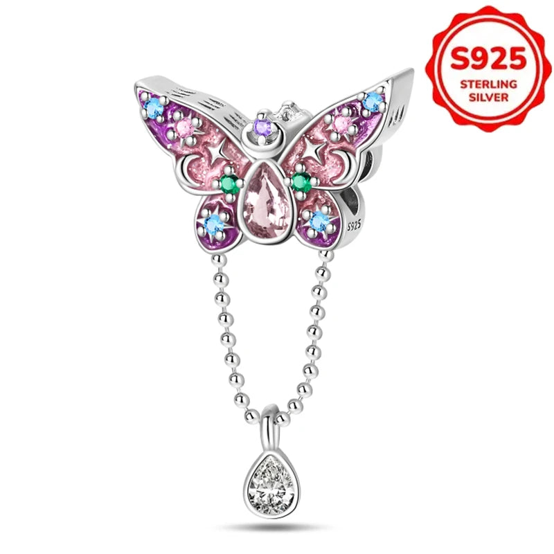 New Disney 925 Sterling Silver Cheshire Cat & Dumbo Charms – Original Bracelet Beads DIY Pendant Halloween Jewelry Gift