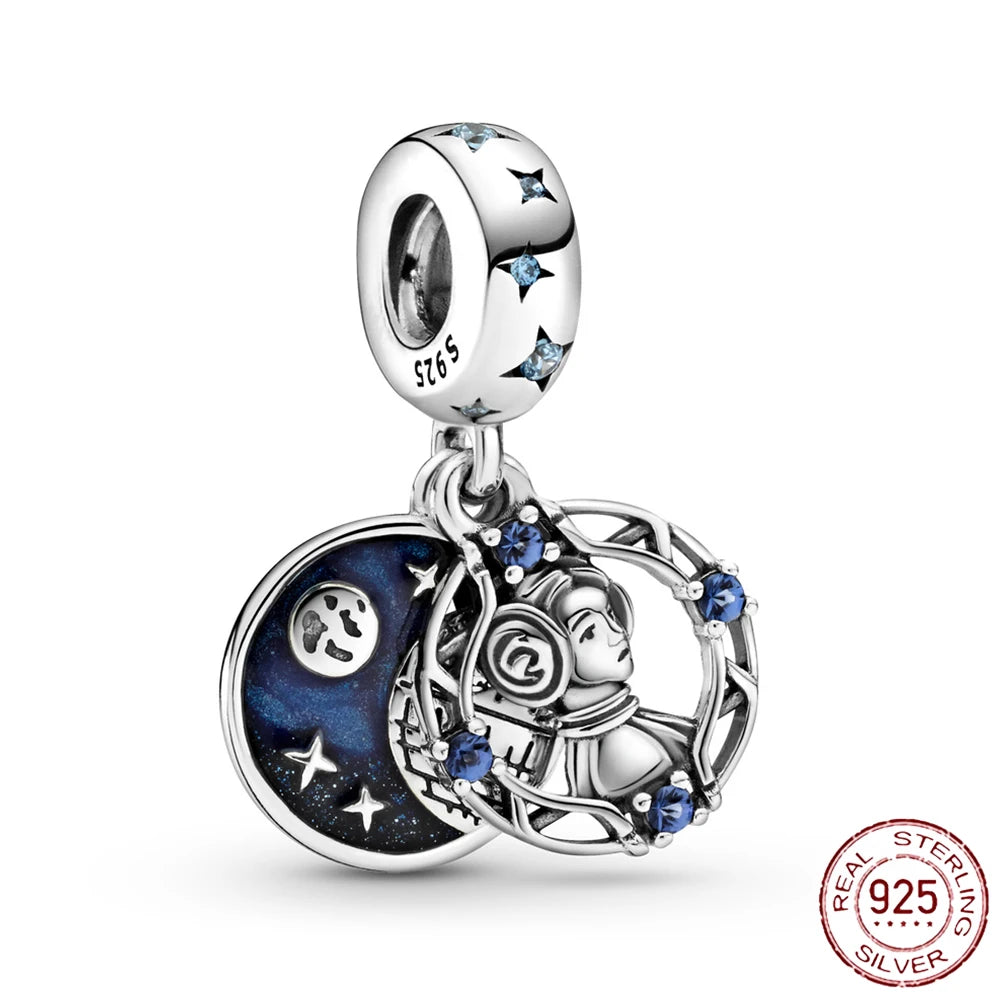 925 Sterling Silver Safety Chain Charms for Pandora Bracelets Women Jewelry