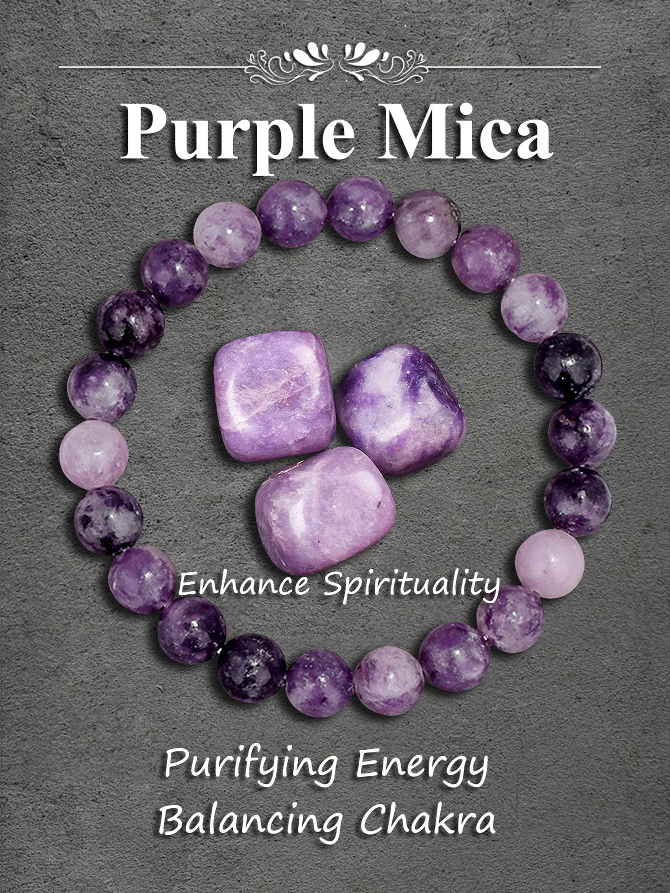 Original Pink Zebra Stone Bead Bracelet – Natural Reiki Healing Crystal Jewelry for Positive Energy & Balance Women Men