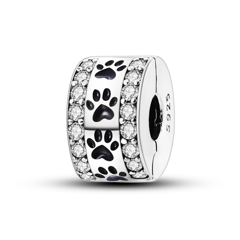 Silver Clasp 925 Sterling Silver Round Daisy Charm Beads | Safety Chain Pendant for Original Bracelets Jewelry