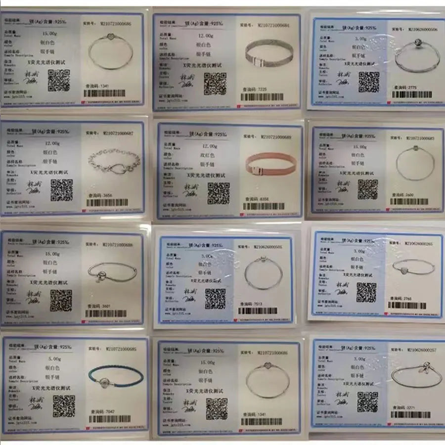 100% 925 Sterling Silver Heart Crown Snake Chain Bracelet | Women’s Fashion DIY Charm Bracelet – Original Fit