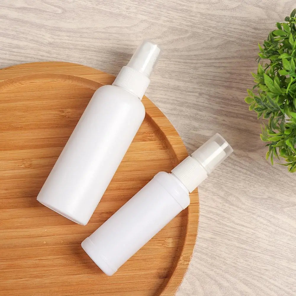 20/50/60/100ml Refillable White Plastic Spray Bottles – Travel Atomizer Containers | Empty Perfume Flask with Fine Mist Small Sprayer