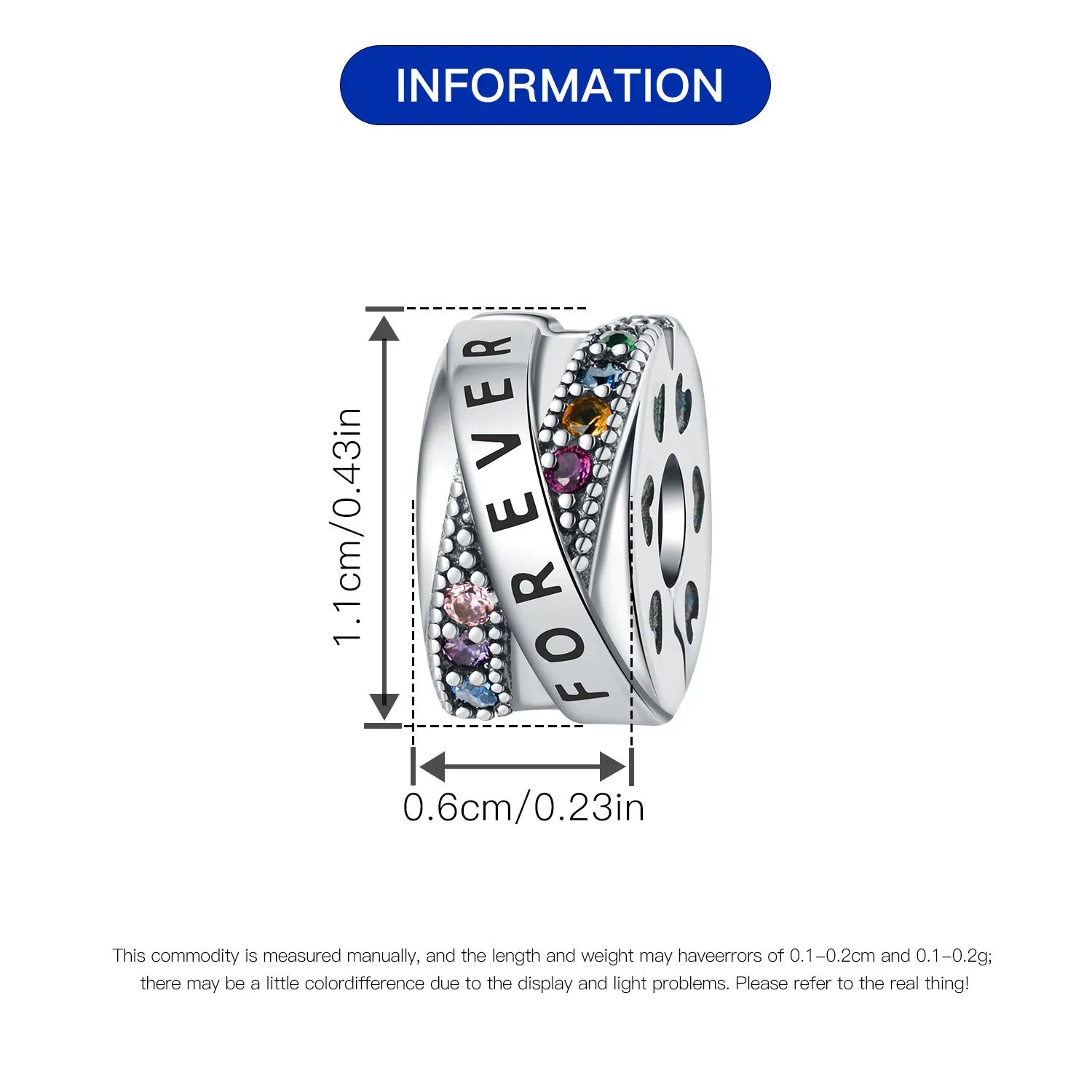 925 Sterling Silver Pave Clip Charms with Safety Chain | Colored Beads Stopper Clasp Fit Original Pandora Bracelet Jewelry